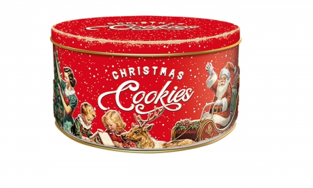 XXXXXVintage Koektrommel met Kaneelkoekjes